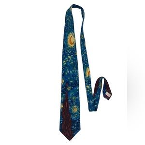 Vincent Van Gogh “Starry Night” Ralph Marlin 1992 Tie 100% Silk